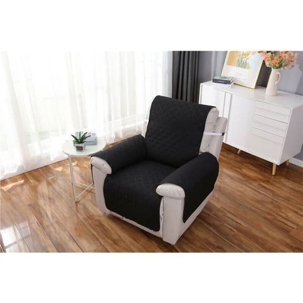 Vattentätt överdrag för fåtölj med reclinerfunktion, soffskydd för sovrum (Svart 55x200)