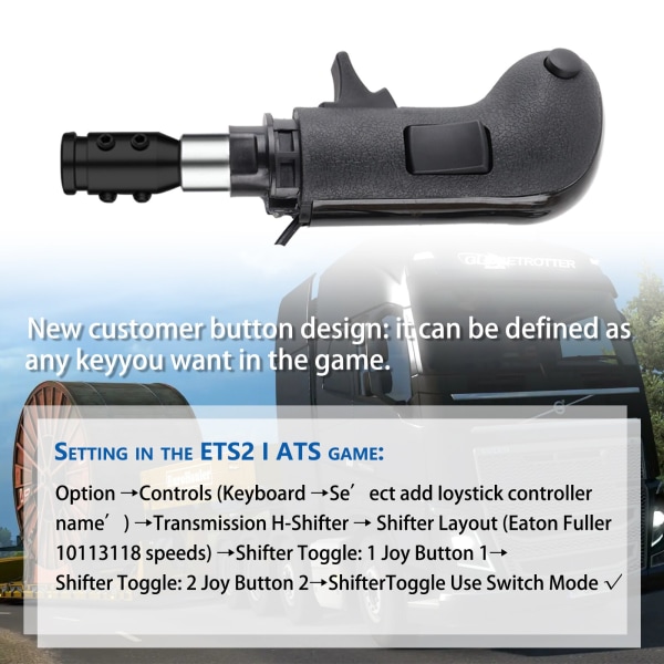 USB växlingsratt för Logitech G923 G29 G27 G25 TH8A för ETS2&ATS Euro Truck High Low Gear Simulator Shifter-