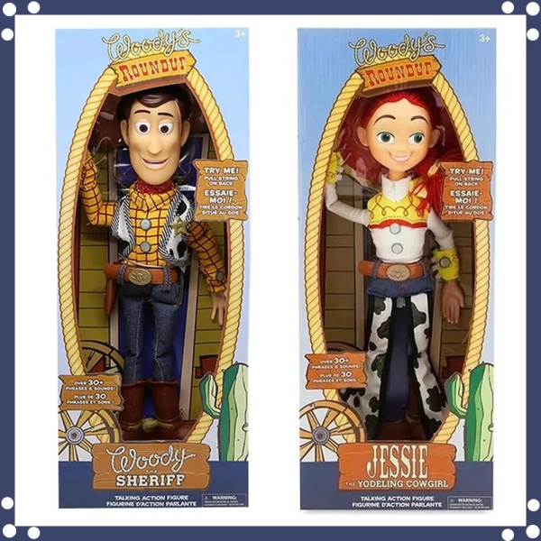 Disney Toy Story 4 Anime Figur Pratar Woody Buzz Jessie Rex Actionfigurer Modell Dekoration Samling julleksakspresenter Jessie