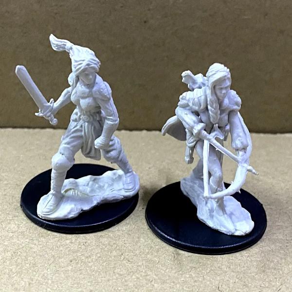 Lot Pathfinder Battles Deep Cuts Nolzur's Fighter Orc Druid Pirates Goblin Wolf Rogue Monk Brädspel Miniatyrer Miniatyrer Leksaker Human Fighter