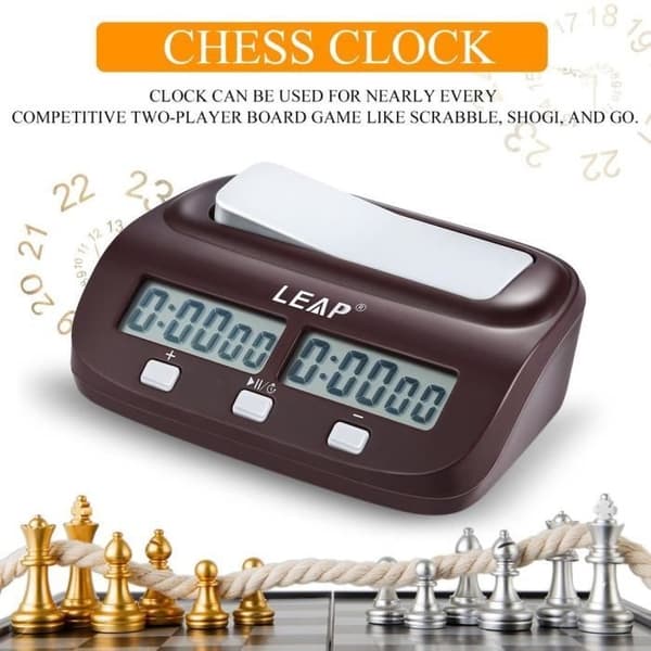 Professionell kompakt digital schackklocka räknande elektronisk timer LED-displayer