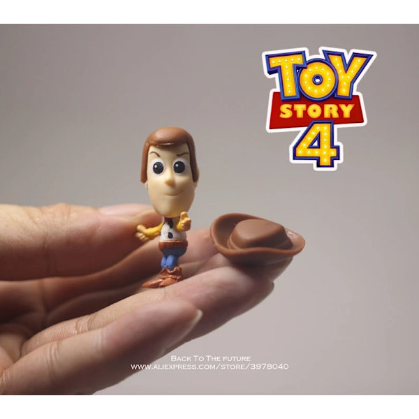 Disney Toy Story 4 Woody Buzz Lightyear 3-5 cm Q-version Actionfigurer Minidockor Barnleksaker Modell för barn Present 17pcs(3-5cm)
