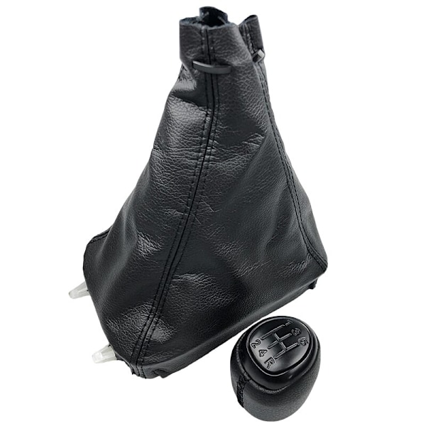 5/6-växlad växelspaksknopp Läderdamask Cover Case för SAAB 93 9-3 SS 2003-2012 Bilstylingtillbehör-5-växlad svart kombo 5 Speed Black Combo