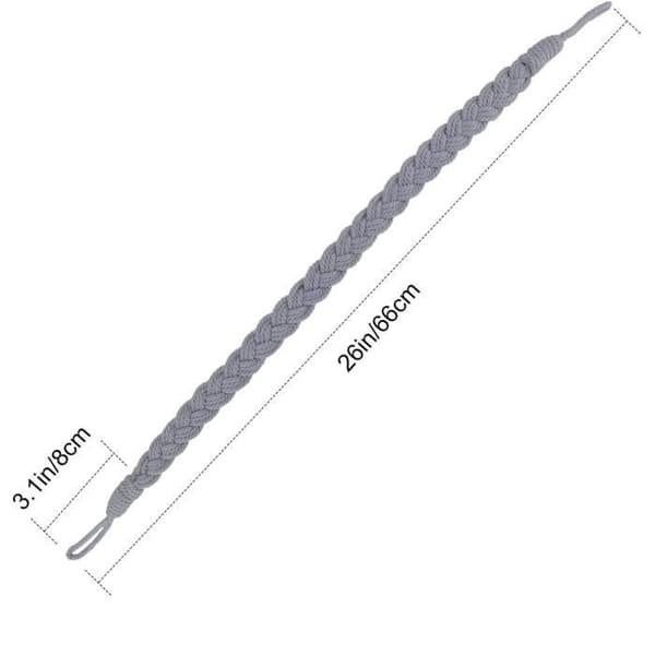 Gardinbånd - BOMULL - 2-pakning - Grå - 66 cm - Dekorativ Gray