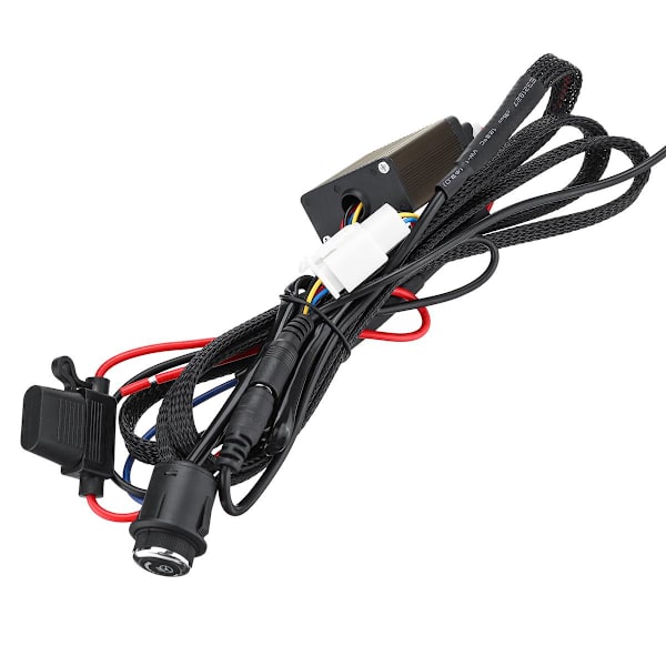 (Röd LED-omkopplare) Flockande tyg Bilrattvärmaresatser 6 växlar Rundströmbrytare Universal Bilvärmekuddar 60X9cm Red LED Switch
