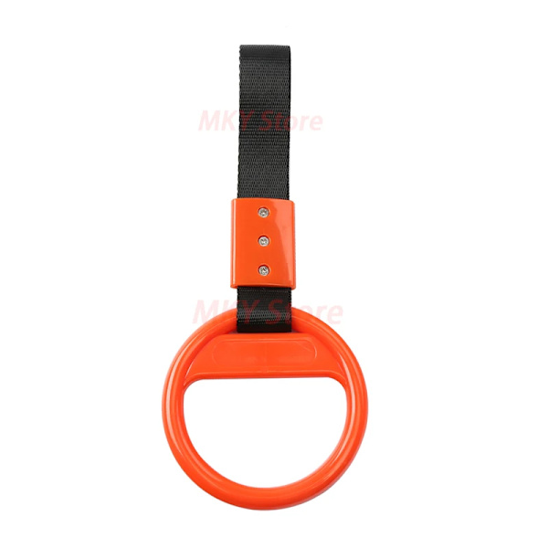 Universal färgglad PVC-bil cirkulär dragrem för universal PVC-varningsring, högresistans nylon Black Orange