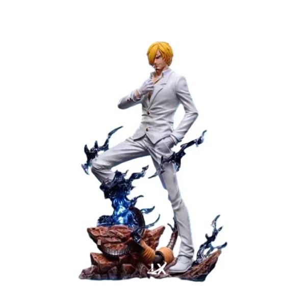 One Piece Gk Sanji Figures Sanji Luminous 27cm Anime Figur Staty Pvc Figurine Modell Dock Decoration Collection Room Leksaker Presenter Sanji B no  box