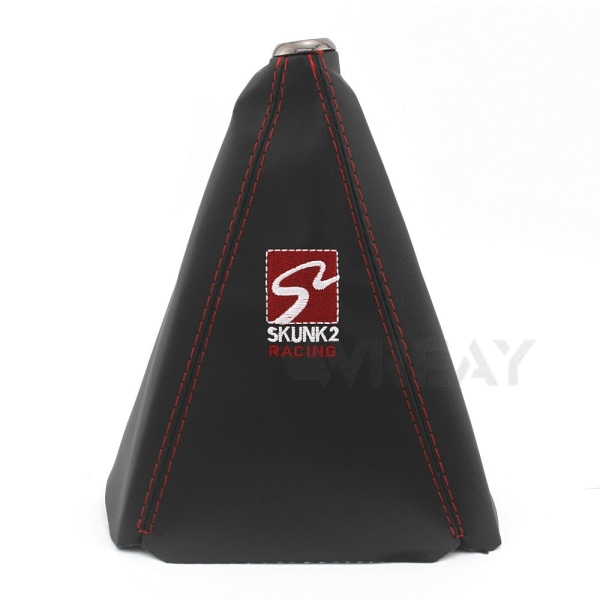 Stil PU-läder växlingskragar Biltyg växelspaksknapp Spak Stick krage damask Cover för Honda-Sk2-Black line Sk2-Black line