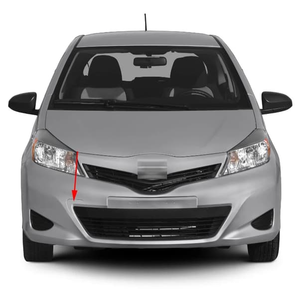 Krog til bugsering af bil foran, dækplade til bugsering af trailer, ubehandlet transportkappe, Toyota Yadditive Le Vitz 2012 2013 2014