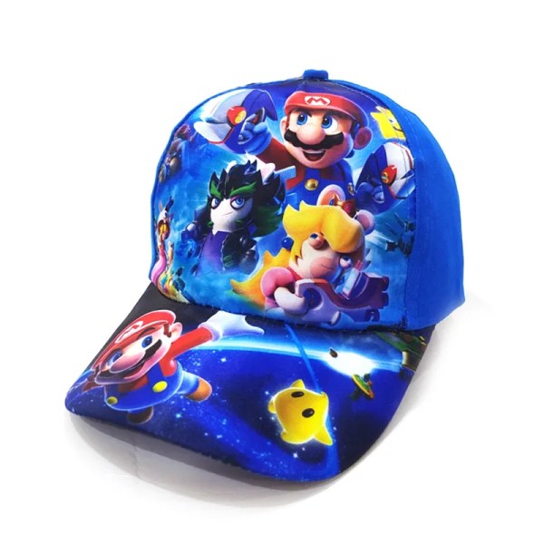 16 färger Super Marios Bros Cartoon Hat Luigi Broderi Anime Figur Kringutrustning Baseballkeps Cap Solskydd barn Presenter C07 48CM-54CM