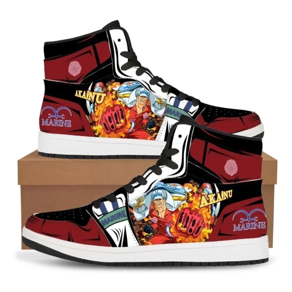 Naruto Anime Skor Herr Dropshipping Kakashi Itachi Cartoon Cosplay Sneakers One Piece Luffy Ace Högtopp Löparskor Barn Present 5 43