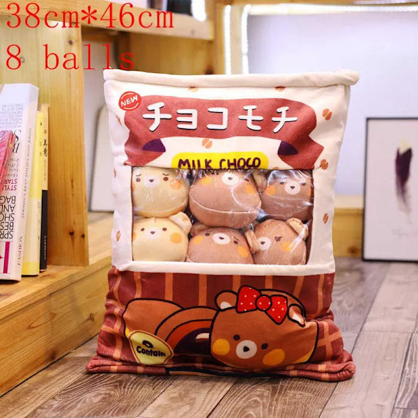 En plyschpåse Pudding Leksaker Cookie Balls Japansk animation Sumikko Gurashi Sakura Bunny Frukter Avokado Banan Godispåse Present style-22-bear