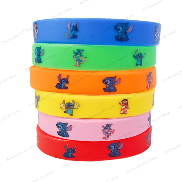 12st Disney Armband Lilo&Stitch Actionleksaker Figurer Söt tecknad Handledsdekoration Barn Pojke Flicka Födelsedagspresenter Frozen 12pcs