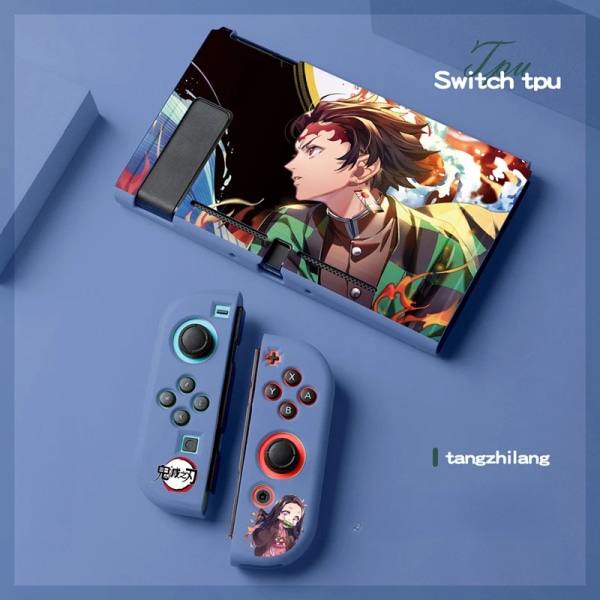 Anime Demon Slayer Case till Nintendo Switch NS Joy Con Controller Kawaii Soft Silikon Cover Tillbehör Barnpresent 5 For Switch NS