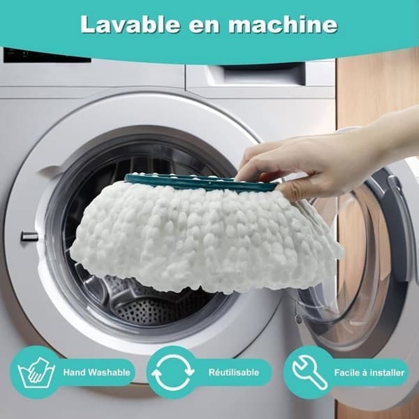 Erstatningsmopphode, kompatibelt med Leifheit Clean Twist Mopp, erstatningsmopphode for moppesett
