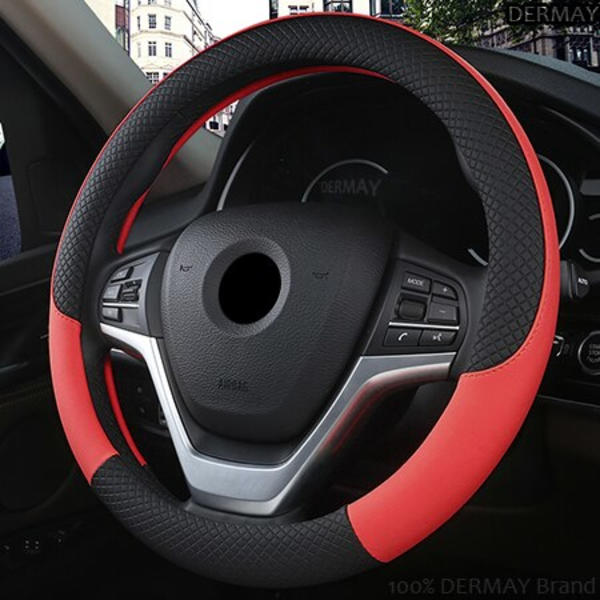 (Röd)100% DERMAY Märke Läder Sportbil Cover Halkskydd för Audi A1 8X A2 A3 A4 A5 A6 Avant Biltillbehör Red