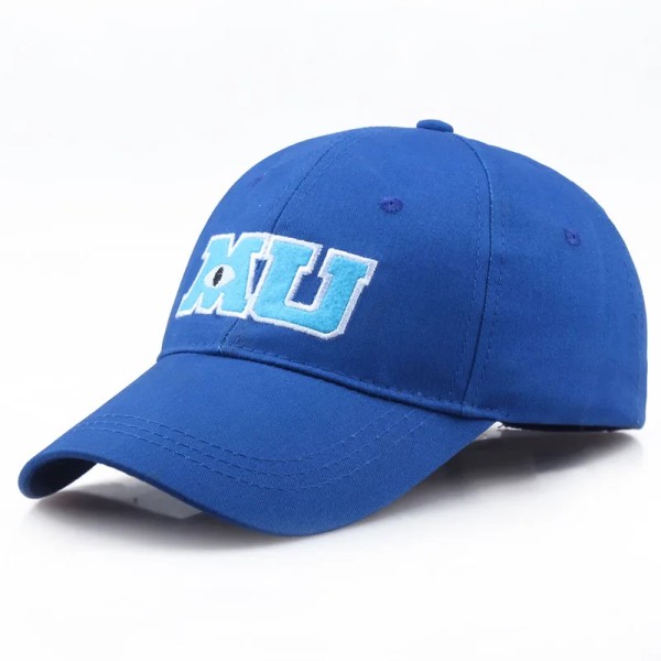 Monsters University Sullivan Sulley Mike MU Bokstäver Broderi Mode Charm Cap Blå Kepsar Sun Protect Cosplay Hattar Nytt lanse mao