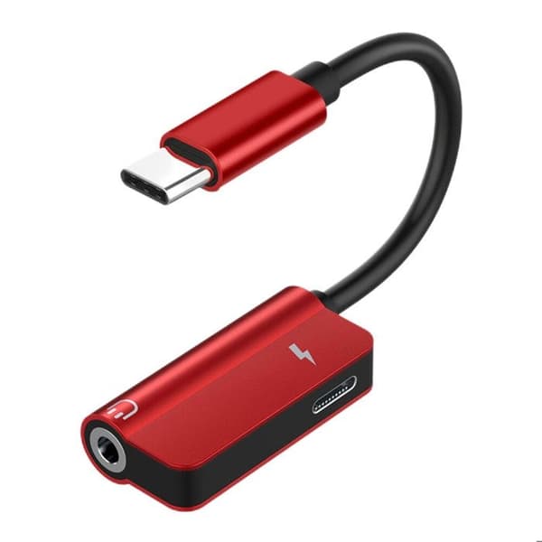 Type-C til 3,5 mm Adapter 2 i 1 Profesjonell Hodetelefonadapterkonverter