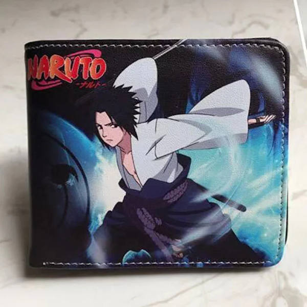 Uzumaki Naruto Myntväska Anime Sasuke Kakashi Plånbok Tecknad Dam Bärbar Kort Väska Barnreseförvaringsväska Barnpresent Naruto-17