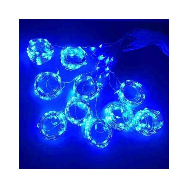 LYSGIRLANDER Gardinlys 2M x 3M 200 LED Lysende Nett med 8 Lysmoduser Eventyrdekorasjon Bryllup Jul Blå