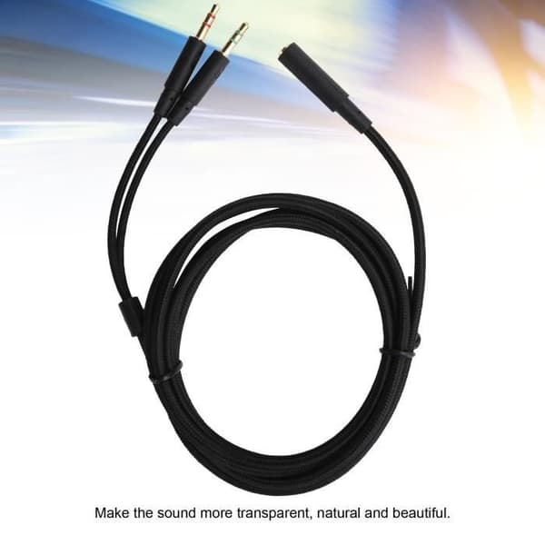 Tbest Audio -sovitinkaapeli 2 in 1 kuulokeaudio-sovitinkaapeli sopii Kingston HyperX Cloud Stinger / Cloud Mix / -malleille