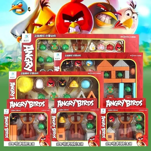 Angry Bird Byggklossar Leksaker Röd Blues Chuck Matilda Minion Grisar Actionfigurer Block Byggnadsskjutspel Födelsedagspresenter 97pcs