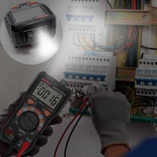 UYIGAO Digital Multimeter Auto Range Multi-Tester til måling af DC-spænding, AC-spænding, strøm