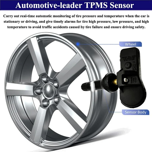 4PCS 103460200A TPMS (däcktrycksövervakning) för alla 2021+ Tesla (X,Y,S &