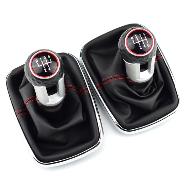 För Volkswagen VW 1999-2004 Golf 4 IV MK4 GTI R32 Bora Jetta MT 12mm 5/6-växlad bil växelspaksknopp Spak Växlingsreglage Gaitor Boot-6 Speed--Y 6 Speed--Y