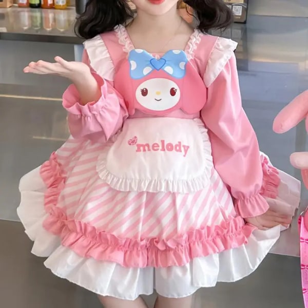 Anime Kawaii Sanrios My Melody Kuromi Lolita Barn Prinsessklänning Bekväm Söt Söt Tjej Tutu-kjol Toddler Födelsedagskläder My Melody 8 100 cm