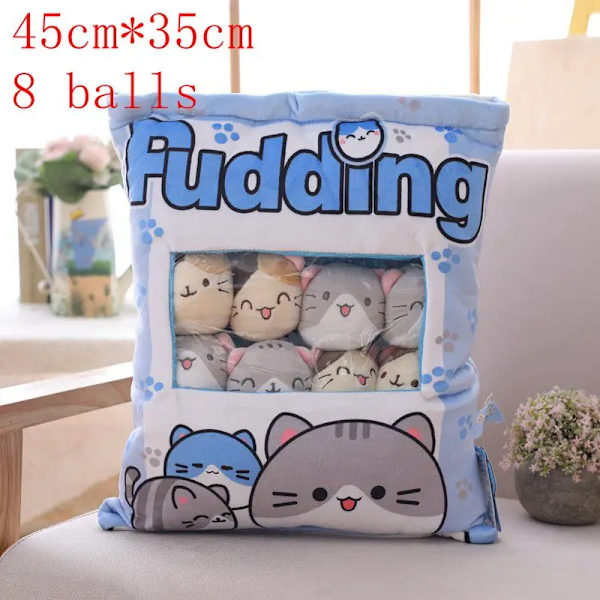 En plyschpåse Pudding Leksaker Cookie Balls Japansk animation Sumikko Gurashi Sakura Bunny Frukter Avokado Banan Godispåse Present style-7-cat