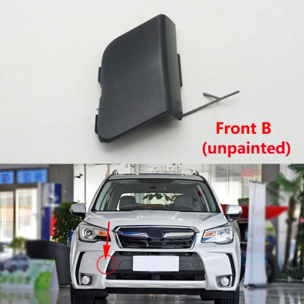 Främre och bakre cover ej målat för Subaru Forester 2014, 2015, 2016, släpkrok, cover, grundfärg Front B