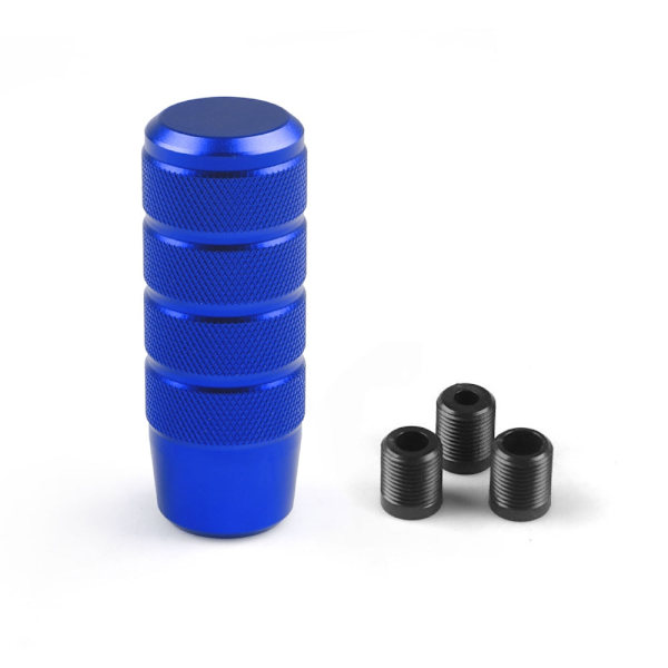 95MM universal halkfri växelspaksknopp Manuell växellåda Aluminium räfflade växelspaksknopp-blå Blue