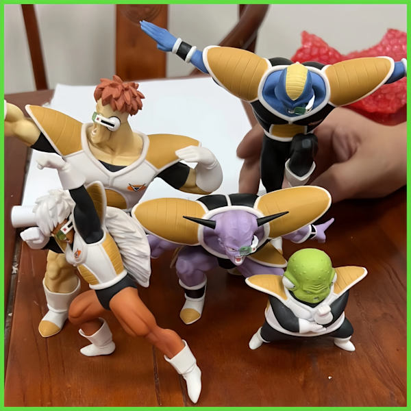 5st Dragon Ball Figur Ginyu Force Jeice Ginyu Guldo Recoom Burter Action Pvc Amine Collection Modell Leksaker Coola julklappar Kenute Battalion with box