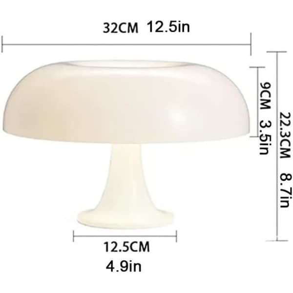 Bordslampa - LED - Svamp - Akryl - Vit - Modern design White, Orange