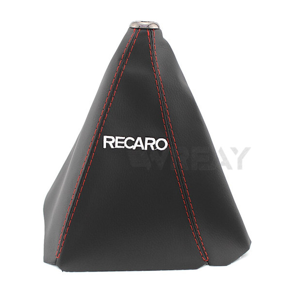Stil PU Läder Växlingskragar Biltyg Växlingsknopp Spak Stick Krage Damask Cover för Honda-Recaro Recaro