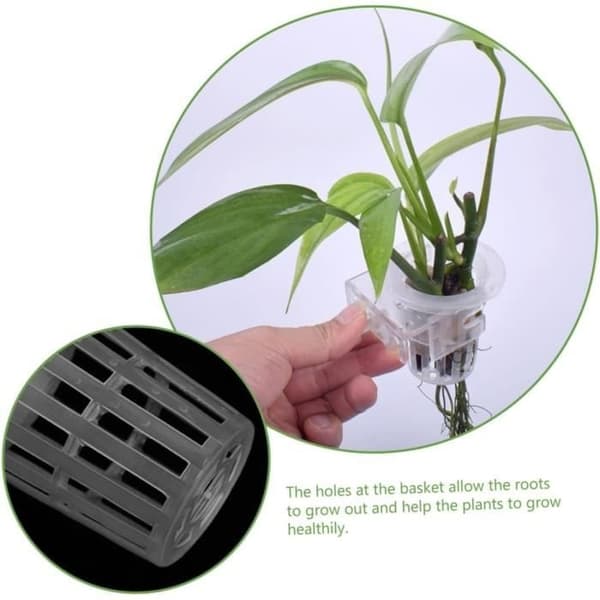 4 st Hängande Akvarium Blomkrukor Växthållare Vattenväxter Plast