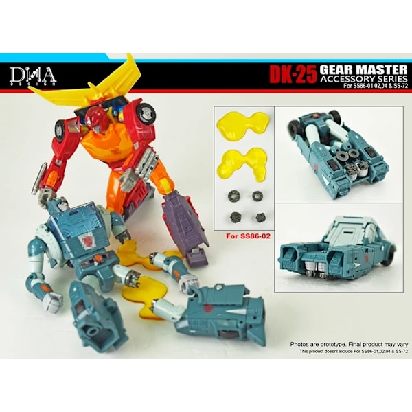I lager DNA Design DK-25 Upgrade Kit För SS86 Rod Jazz Kup SS72 Starscream Can Split Sales DK-25 (complete set)