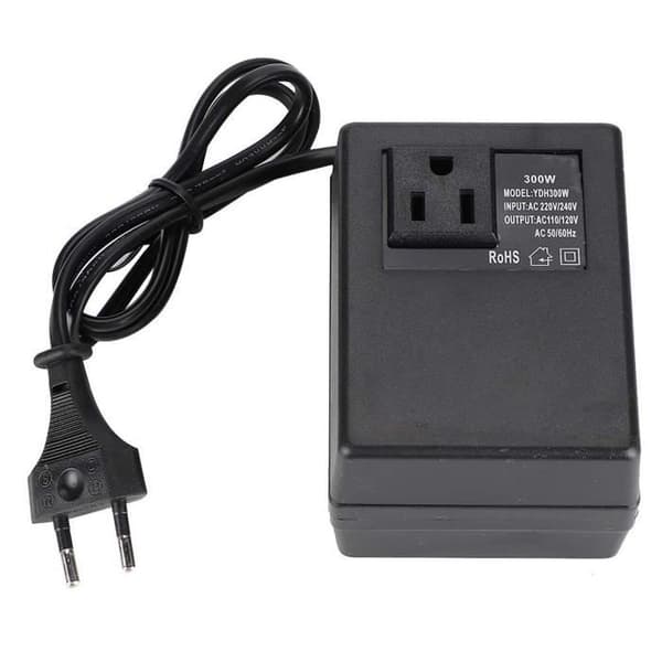 300W Spenningsomformer Strømtransformator AC 220V til 110V EU Pluggadapter
