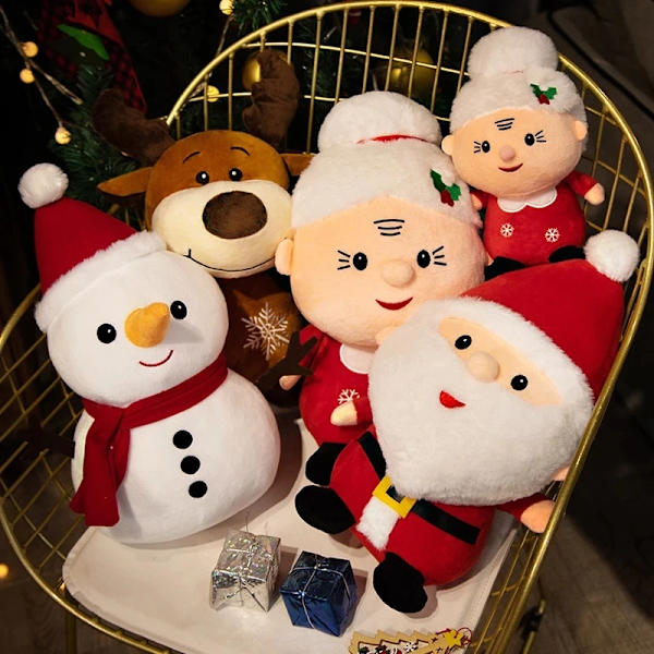 23CM Härlig jultomte & älg Snögubbe Plyschleksaker Gosedjur docka Julklappar till barn Barn heminredning 23CM Snowman