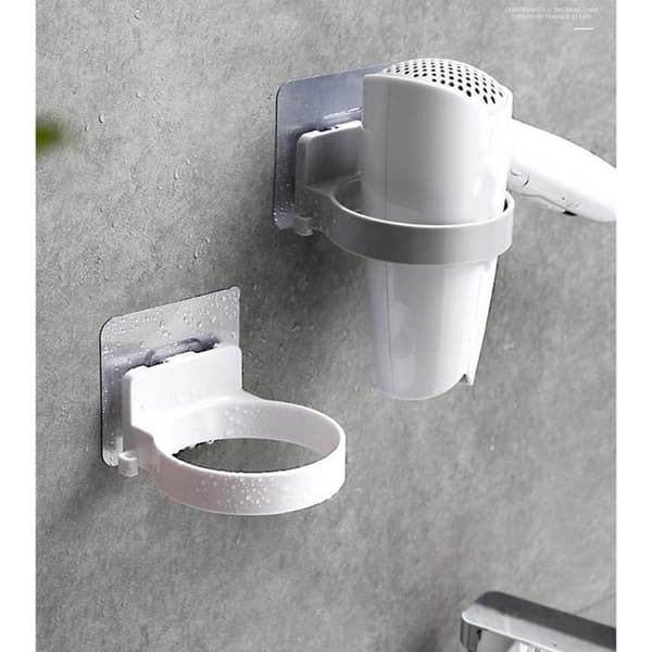 (Grå) Hårtørrerholder - Uspecificeret - 3 stk. - Grå - ABS-plast - Diameter 8,9 cm Gray