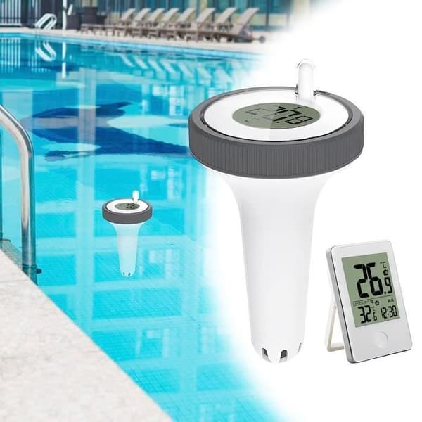 Trådlös flytande termometer för inomhus- och utomhusbruk, flytande termometer för pool, digital pooltermometer [659]