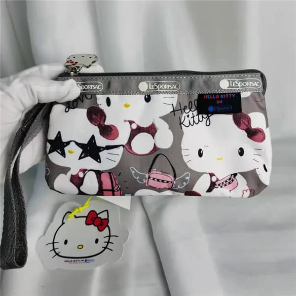 Lesportsac New Sanrio Kawaii Hello Kitty Snoopy Damväskor Tecknade handledsväskor Mode Söta telefonväskor Armbandsväskor 3