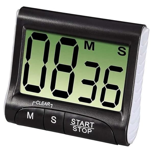 Digital Kökstimer, Nedräkning, Extra Stor Display, Stark Magnetisk Baksida & Infällbart Ställ,