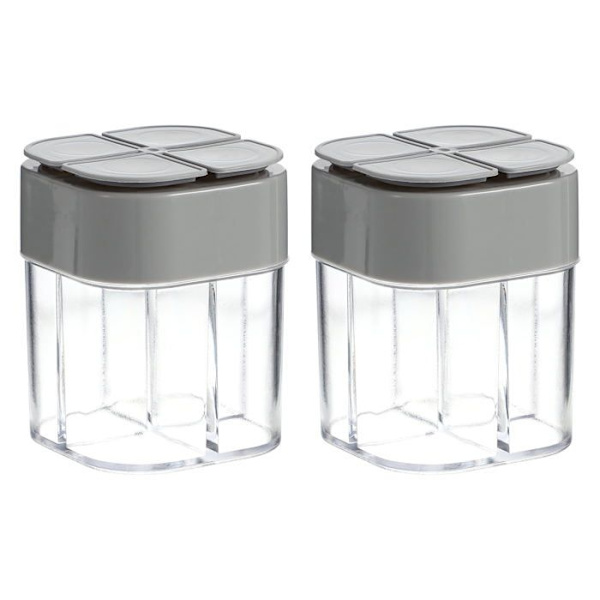 2-pakning Multi-Krydderbeholdere for Camping BBQ Krydderflasker