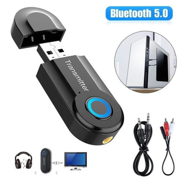 2 i 1 Bluetooth-sender og -mottaker, Bluetooth-sender for TV, trådløs Bluetooth-adapter for lydopplevelse