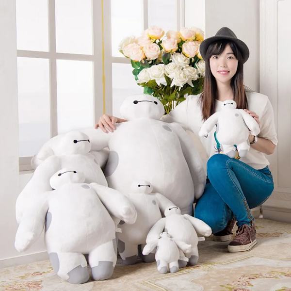 Disney Big Hero 6 Baymax stoppade dockor överdimensionerade plyschleksak Mjuk Söt bomullsmodell Dockor Kudde Barnleksaker Sovrumsdekoration WHITE 50cm