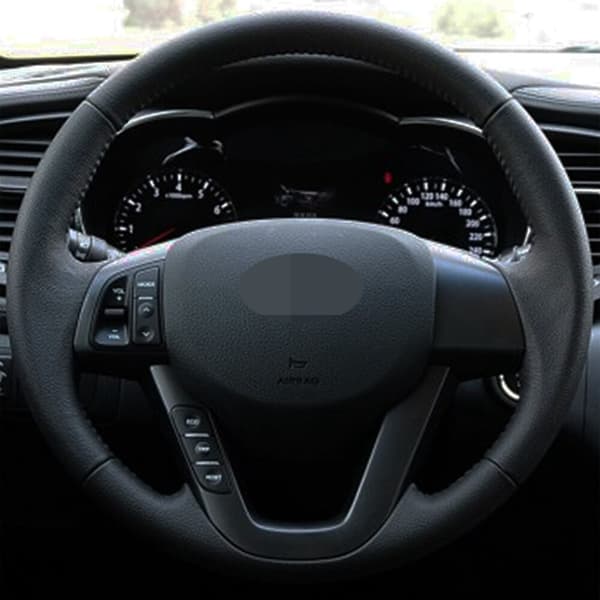 Rattdeksel for bil Håndsøm Sort Kunstlær For Kia K5 Optima 2008 2009 2010 2011 2012 2013