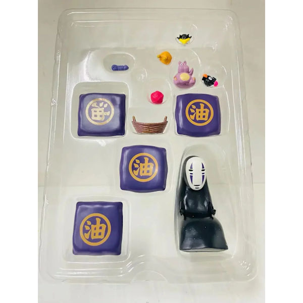 Miyazaki Hayao-serien Totoro Anime Figur Mini Staty Söta leksaker Rumsprydnader Kawaii Pvc Figurer Monterade leksakspresenter för barn C With Box