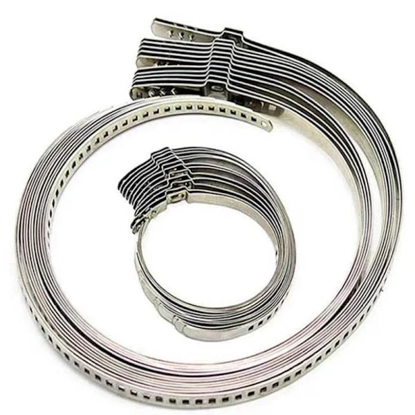 Universell rostfri axel CV-ledskydssats drivaxel CV-ledsklämma 20-50mm 50-120mm justerbar 10pcs S